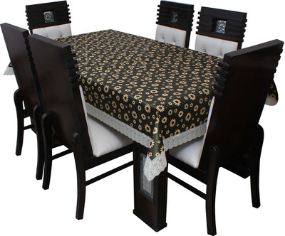 Dream Care Printed 6 Seater Table Cover(Multicolor, Polyester)