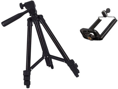 Maupin Tripod 3120 with Mobile Clip Holder & Carry Bag Tripod(Black, Supports Up to 500 g)