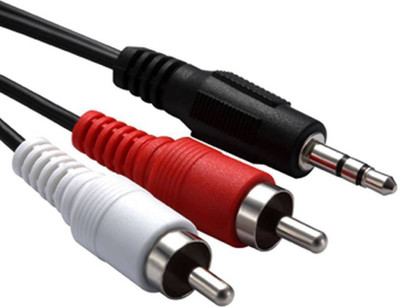 

Teratech 1.5 Meter RCA Cable Stereo Audio Video 3.5 mm Stereo Splitter 2 RCA Audio Video Cable(Compatible with Mobile, Laptop, Tablet, Mp3, Gaming Device, Black)
