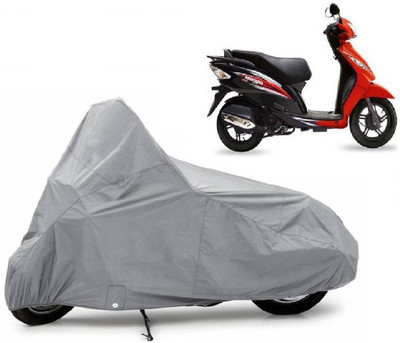 COVERPLANET Waterproof Two Wheeler Cover for TVS(Wego, Silver)