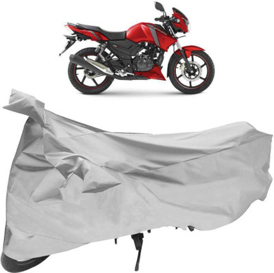 COVERPLANET Waterproof Two Wheeler Cover for TVS(Apache RTR 180, Silver)