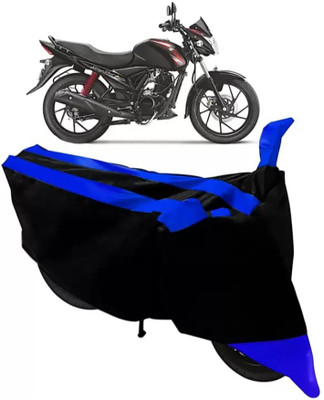 KAROBAR Two Wheeler Cover for Suzuki(Sling Shot Plus, Black, Blue)