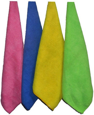 Sheenuu Microfiber Set of 4 Piece for kitchen towels, face towel 40*40 cm Multicolor Multicolor Cloth Napkins(4 Sheets)