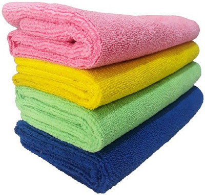 shree shaym Microfiber Vehicle Washing  Cloth(Pack Of 4)