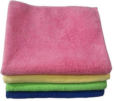 Onlinch Microfiber Vehicle Washing  Cloth(Pack Of 4, 300 GSM)