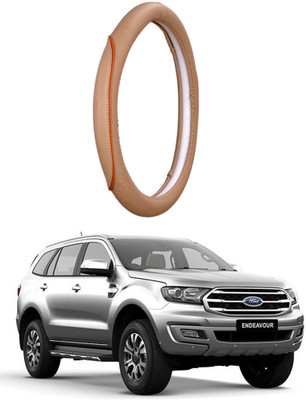 AUTO PEARL Steering Cover For Ford Endeavour(Beige, Leatherite)