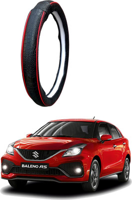 AUTO PEARL Steering Cover For Maruti Baleno(Black Red, Leatherite)