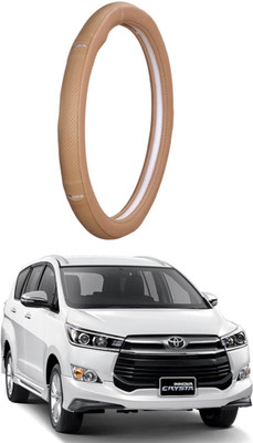 AUTO PEARL Steering Cover For Toyota Innova(Beige, Leatherite)