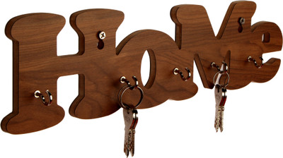 7CR Home 5.5 key holder Wood Key Holder(5 Hooks, Brown)