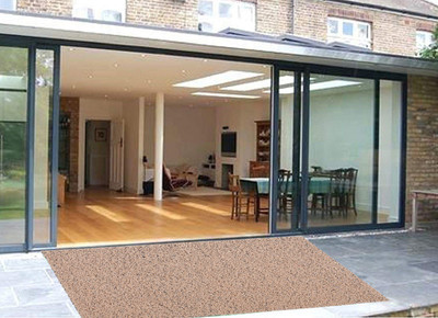 KUBER INDUSTRIES Rubber Door Mat(Cream, Free)