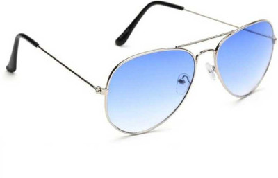 peter india Aviator Sunglasses(For Men, Silver)
