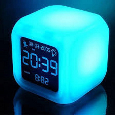 NIKNATS Analog-Digital Multicolor Clock