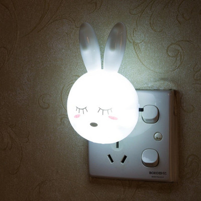 Skylofts Rabbit LED Night Lamp Plug in Lamp Wall Socket Night Light Home Decoration ( White) Night Lamp(8, White)
