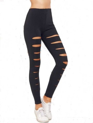 Latest Street Fashion Solid Women Black Tights