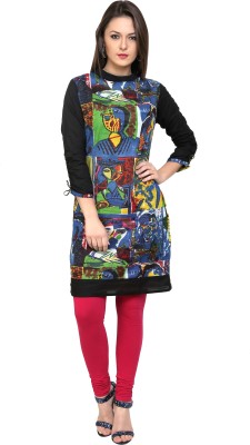 PANNKH Women Printed Straight Kurta(Multicolor)