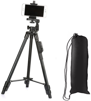 LIFEMUSIC Tripod-3388 New Adjustable Aluminum Professional Foldable Heavy Duty Tripod Kit(Black, Supports Up to 3000 g)