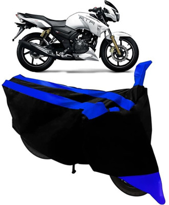 ELECTRIBLES Two Wheeler Cover for TVS(Apache, Black, Blue)