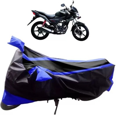 KAROBAR Two Wheeler Cover for Honda(CB Twister, Black, Blue)