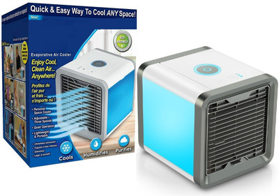 

eDUST Premium Quality Arctic Air Evaporative Air Coolers - Enjoy Cool & Clean Air Room/Personal Air Cooler(Grey, White, 0.75 Litres)