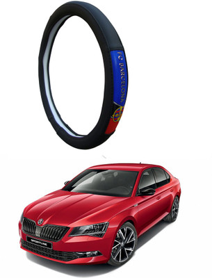 AUTO PEARL Steering Cover For Skoda Superb(Black, Leatherite)