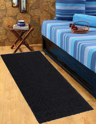 KUBER INDUSTRIES Black Rubber Runner(2 ft,  X 6 ft, Rectangle)