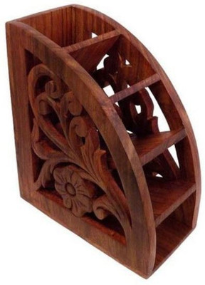 The Bells 5 Compartments wood Holder(Brown)