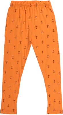 FASHA Indi Legging For Girls(Orange Pack of 1)