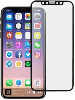 SAVD Tempered Glass Guard for Premium Edge to Edge - Full Glue, No Rainbow, Full Front Body Cover Tempered Full Glass Screen Protector Guard for iPhone X - Black ( Pack of 2)(Pack of 1)