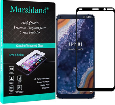 Marshland Tempered Glass Guard for Nokia 9, 9H Edge to Edge Full Glue Screen Protector Anti Scratch Oleo Phobic Coating Bubble Free(Pack of 1)