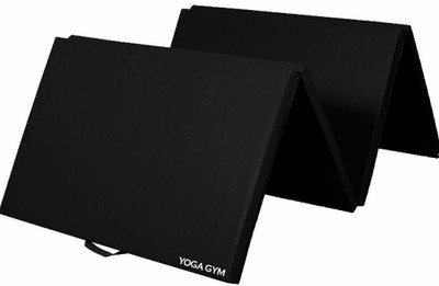 KRUM Gym/ Gymnastics/ Traveling/Tumbling High Destiny Foam Foldable Black 22 mm Yoga Mat