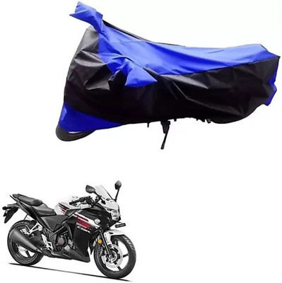 ELECTRIBLES Two Wheeler Cover for Honda(CBR 150R, Black, Blue)