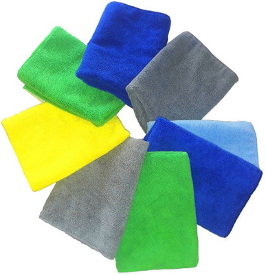 Onlinch Microfiber Vehicle Washing  Cloth(Pack Of 8, 200 GSM)