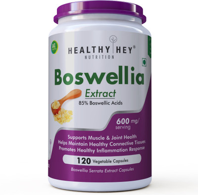 

HealthyHey Nutrition Boswellia Serrata Extract (85% Boswellic Acids) - Non Synthetic Serrata Extract(600 mg)