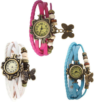 Swisslead Combo Watch For WomenDORII_WHITE_SKY-BLUE_PINK Analog Watch - For Girls