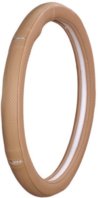 AUTO PEARL Steering Cover For Nissan IS(Beige, Leatherite)