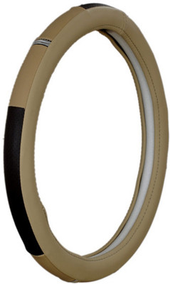 AUTO PEARL Steering Cover For Hyundai Creta(Brown Beige, Leatherite)