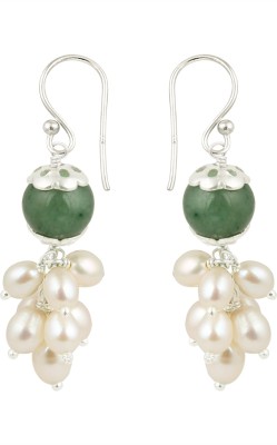 PearlzGallery Pearlzgallery's Silver Earring with Multi Stone for Women Pearl Sterling Silver Drops & Danglers