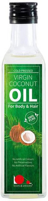

looms & weaves Hand Made Virgin Coconut Oil for Body Care with Anti- ageing formula - 200 ml Hair Oil(200 ml)
