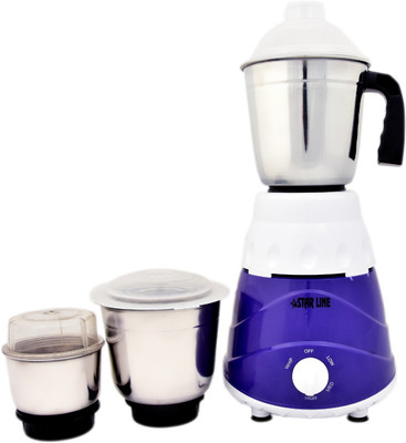 

STARLINE MFF88PH 550 Juicer Mixer Grinder(white and purple, 3 Jars)