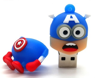 PANKREETI PKT484 Cute Minion Captain America 16 GB Pen Drive(Multicolor)