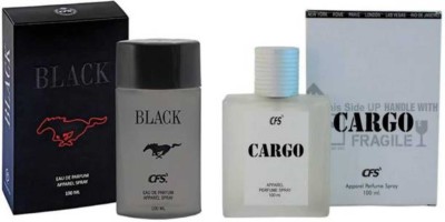 CFS Black Perfume 100ml + Cargo White 100ml Eau de Parfum  -  200 ml(For Men & Women)