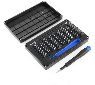 Breewell NA 64 in 1 Multi Functional Screwdriver Set Precision Repair Tools - Black Screwdriver Bit Set(Pack of 64)