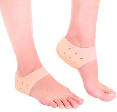 Shree Shyam Anti heel crack set socks pain foot gel relief Heel Support(Brown)