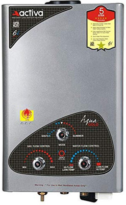 ACTIVA 6 L Gas Water Geyser (Aqua Gold, Silver Metallic) – at Rs 4599 ₹ Only