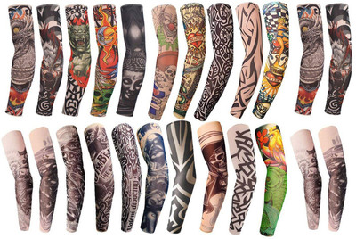 Aadikart Nylon Arm Sleeve For Men With Tattoo(Free, Multicolor)