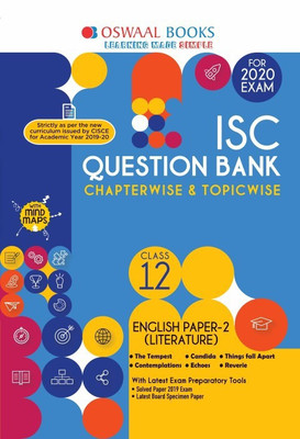 Oswaal Isc Question Bank Class 12 English Paper-2, Literature Chapterwise & Topicwise (for March 2020 Exam)(English, Paperback, unknown)