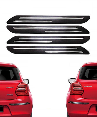 VRT Plastic Car Bumper Guard(Black, Pack of 4, Universal For Car, Universal For Car)