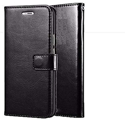 SESS XUSIVE Flip Cover for Leather Wallet Flip Book Cover Case For Lava Z91 - (Black )(Black, Dual Protection)