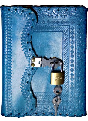 indian leather arts Leather A5 Diary 100 Pages(Ocean Blue)