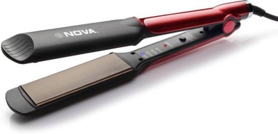 Nova Temperature Control Professional NHS 870 Hair Straightener(Black/Red)